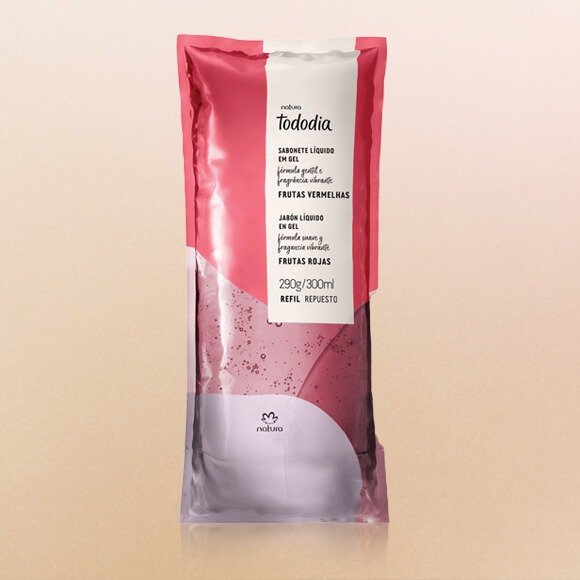 Producto - Repuesto Jabón Líquido Corporal Tododia Frutas Rojas 300 ml