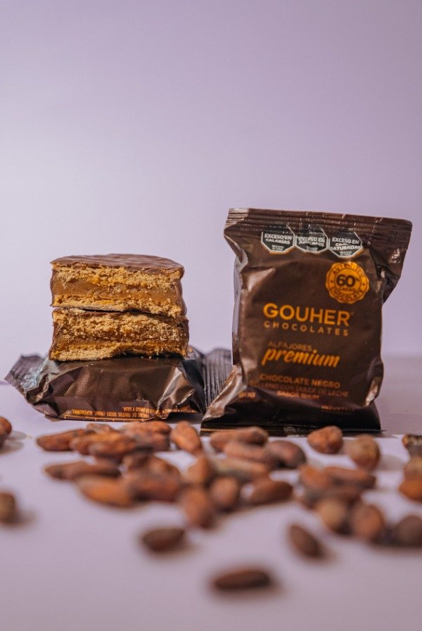 Producto - Alfajor de chocolate negro relleno con dulce de leche al ron