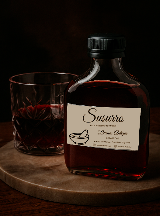 Producto - Licor de Hibiscus - Susurro - 200 ml