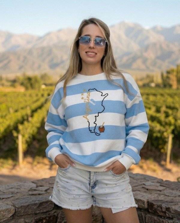 Producto - Buzo Argentina Mapa + Mate + Corazon + Estrellas