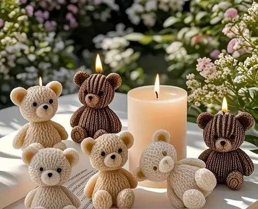 Producto - Molde de silicona para VELA/ Ositos 2