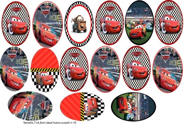 Producto - LAMINA PASCUAS HUEVO OVADADO CARS 2