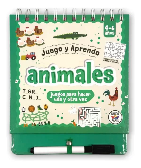 Producto - JUEGO Y APRENDO ANIMALES / BARCO DE PAPEL