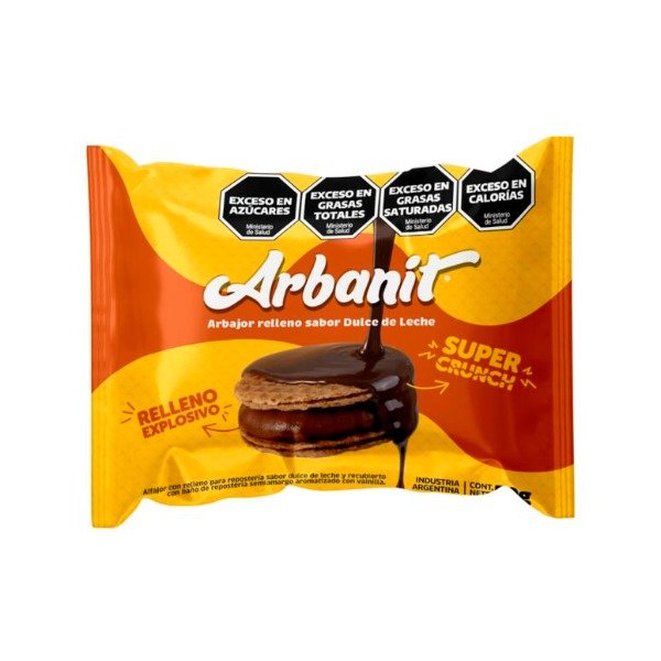 Producto - Alfajor Relleno sabor Dulce de Leche x 50g ARBANIT