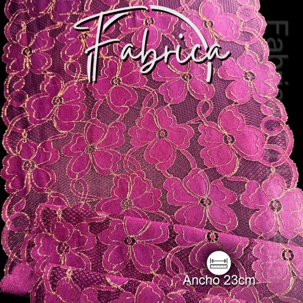 Producto - PS294 Puntilla Obispo con Lurex. Medida: 20cm (por metro)