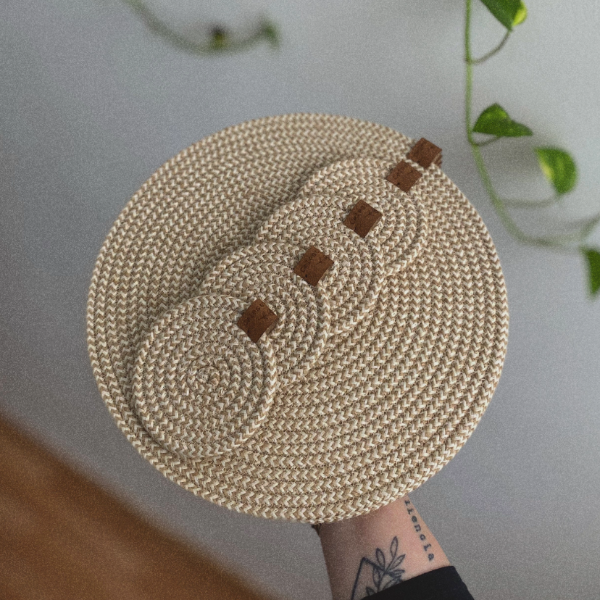 Producto - platos de sitio yute natural y crudo