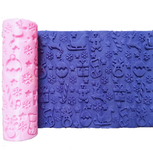 Producto - Rodillo texturizador navidad