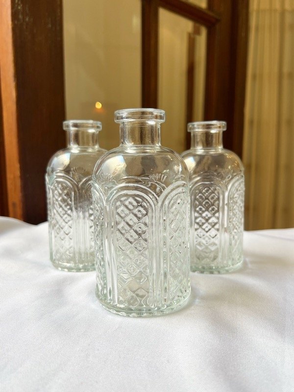 Producto - Portadifusor/florero botella vidrio labrado