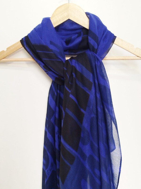 Producto - Pañuelo Mega -azul estampa Galería-