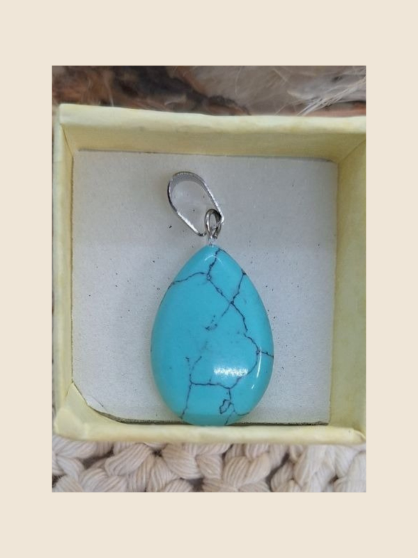 Producto - Dije gota "Howlite turquesa"