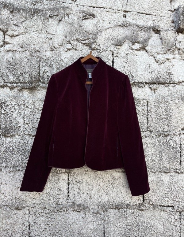 Producto - blazer vintage terciopelo color vino