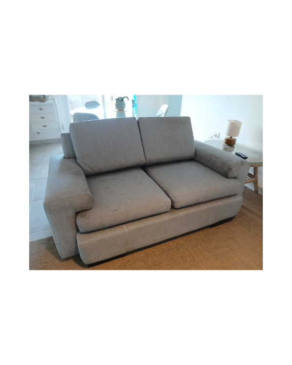Producto - Sillón de 2 cuerpos de lino / 70x166x93 / manchado