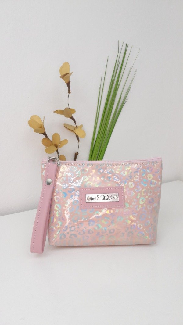 Producto - NECESER HOLOGRAM PRINT ROSA