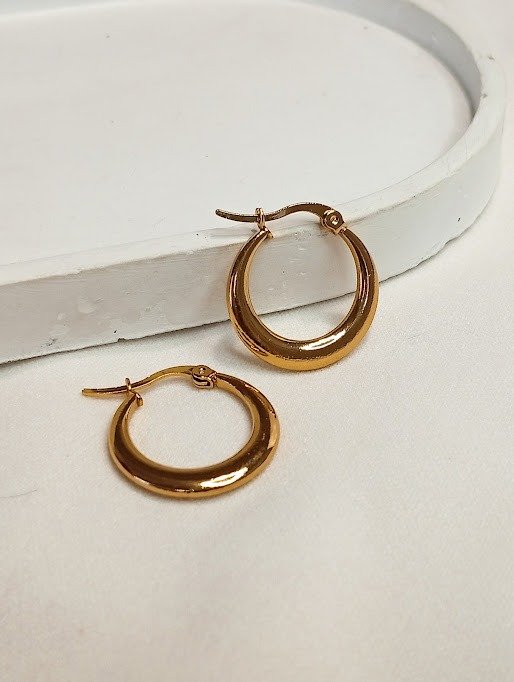 Producto - Argollas GRETA - Acero dorado