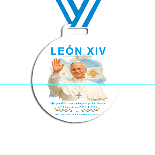 Producto - Medalla Plastica Personalizada visita Papa León XIV #30 - 6