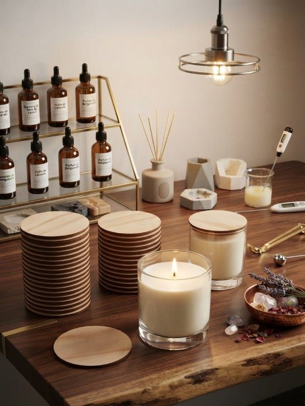 Producto - Tapa para velas de madera mdf (vaso cilinder) - 3