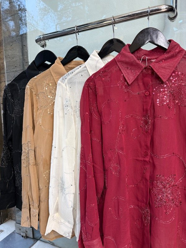 Producto - Camisa traslúcida brillos - 2