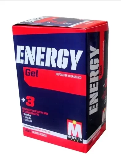 Producto - Energy Gel Mervick X 12u Repositor Energético Aminoacidos Sabor Frutos rojos