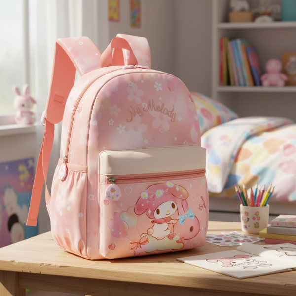 Producto - Mochila Escolar Sanrio 2 Pisos Infantil Vuelta Al Cole