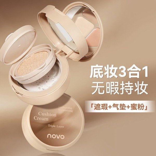 Producto - Base cussion 3en1 +polvo traslucido+corrector crema 01 - Novo - 1