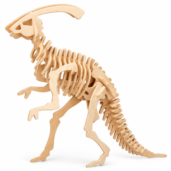 Producto - Dinosaurio Parasaurolophus En Madera Rompecabeza 3d De Encastre J003 - 0