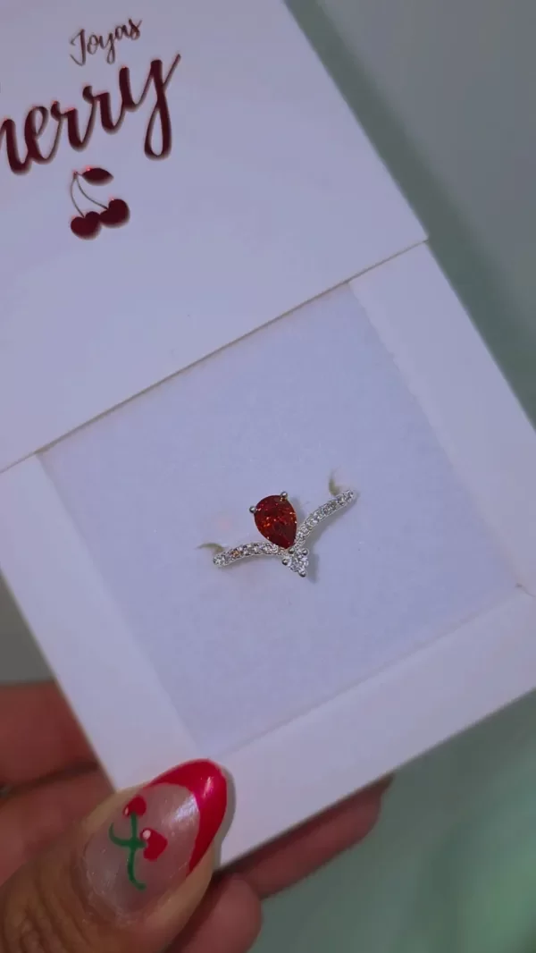 Producto - Anillo piedra roja princesa AB