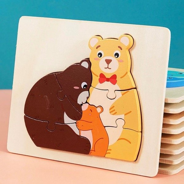 Producto - Rompecabeza familias animales Oso