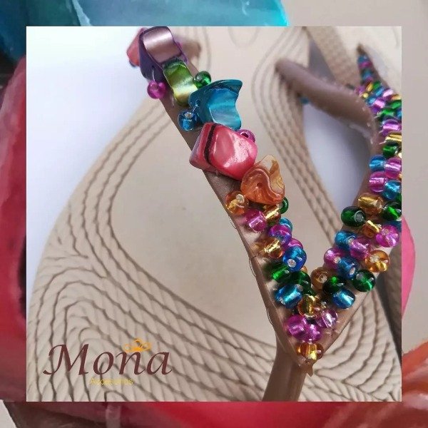 Ojotas Bordadas sin plataforma - Accesorios Mona