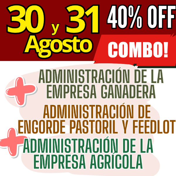 Producto - COMBO 3 CURSOS: Admin Ganadera + Engorde Pastoril y Feedlot + Admin Agrícola - 0