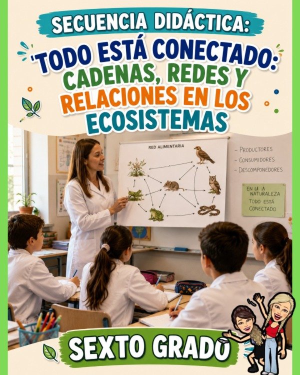 Producto - SD.TODO ESTÁ CONECTADO. CADENAS REDES Y RELACIONES EN LOS ECOSISTEMAS. SEXTO