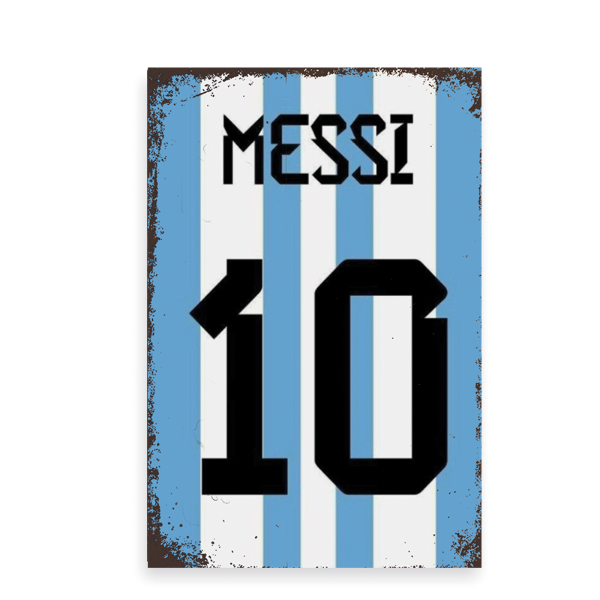 Producto - Chapa retro Messi 20x30