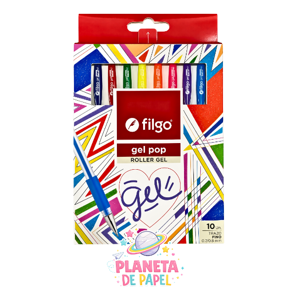 Producto - Boligrafo roller gel surtidos x10 FILGO