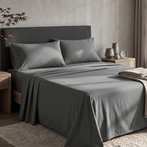 Producto - Hotel Queen Solidos 250H lisa gris oscuro - 1