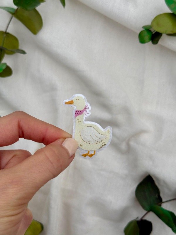 Producto - Sticker vinilo con glitter PATO