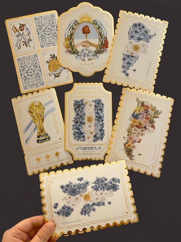 Producto - Pack stickers GRANDES colección "ARGENTINA DORADA"