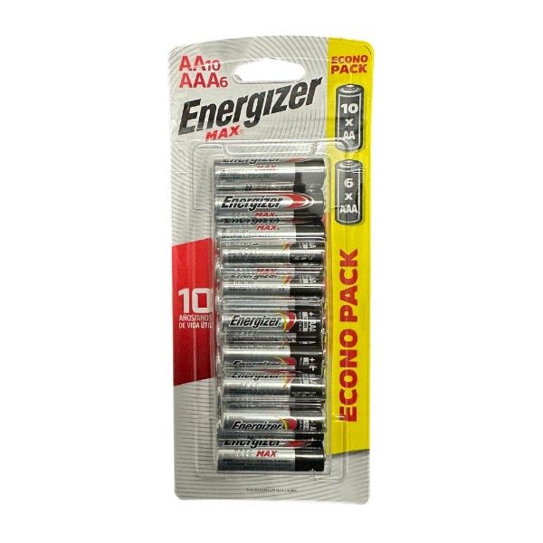Producto - Pila Energizer Pack 10 AA + 6 AAA