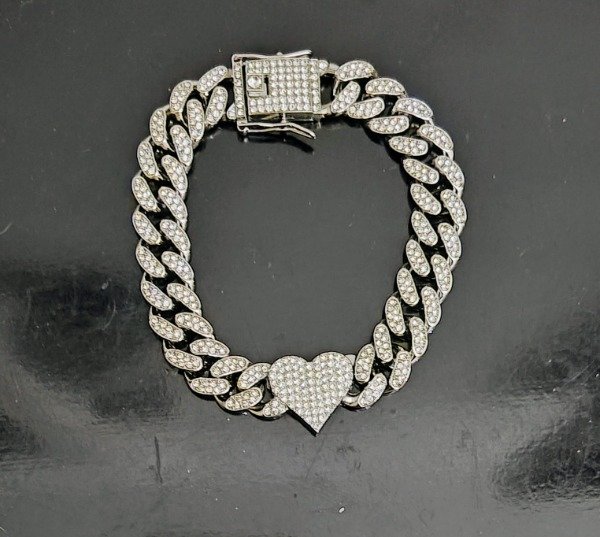 Producto - Pulsera Eslabón 1,4 cm Cubano Corazón