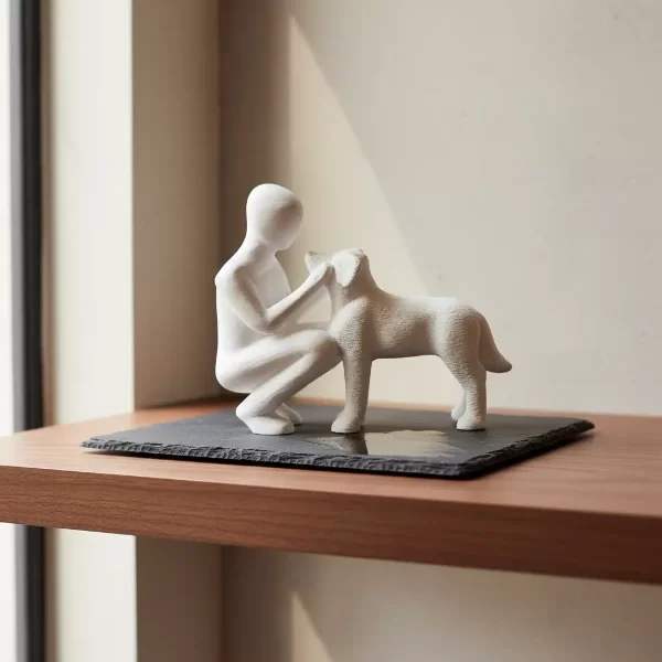 Producto - Figura Minimalista Hombre Con Perro - 0