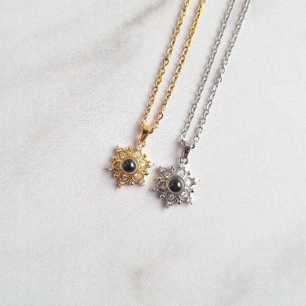 Producto - Collar "TE AMO EN 100 IDIOMAS" flor - 1