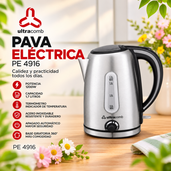 Producto - PAVA ELÉCTRICA ULTRACOMB PE-4916