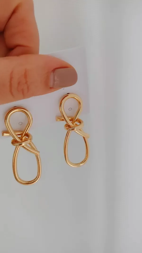 Producto - Aros dorado moño