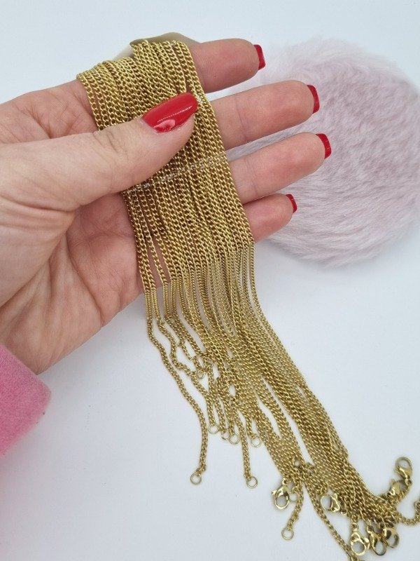 Producto - Cadena acero dorado x10 yxx1574 45cm