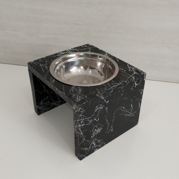 Producto - Comedero individual Efecto Mármol/ Piedra