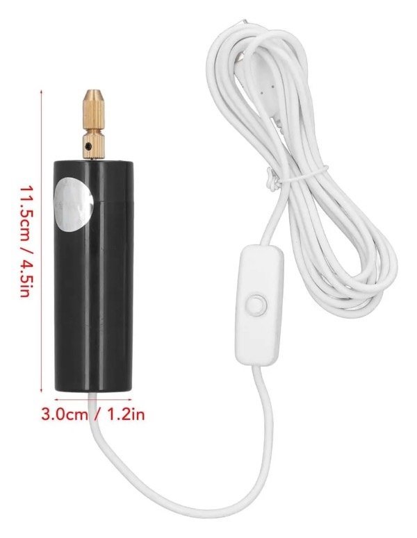 Producto - Kit Taladro Usb Eléctrico + Mecha Para Resina - 4