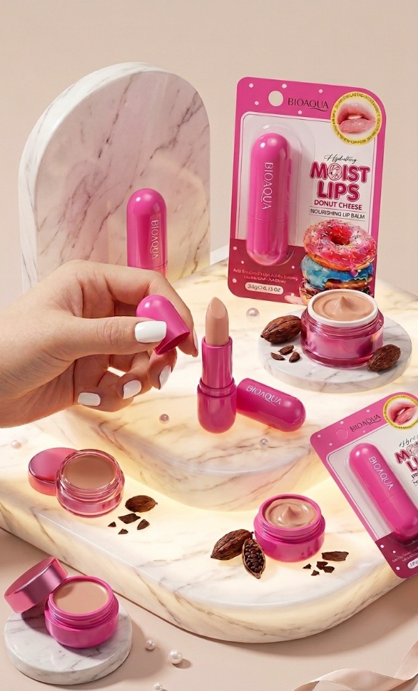 Producto - Bálsamo Labial Bioaqua Donut Cheese - Nutrición y Aroma Irresistible