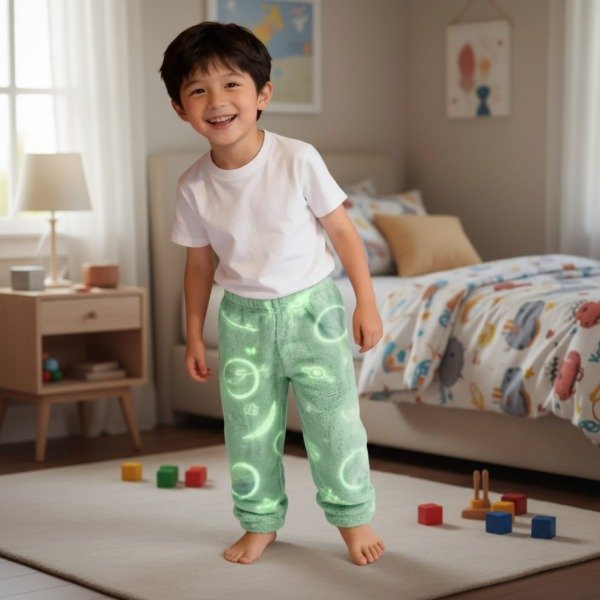 Producto - PIJAMA PANTALON PELUCHE NIÑOS LUMINOSO BRILLA OSCURIDAD SURTIDOS - 1