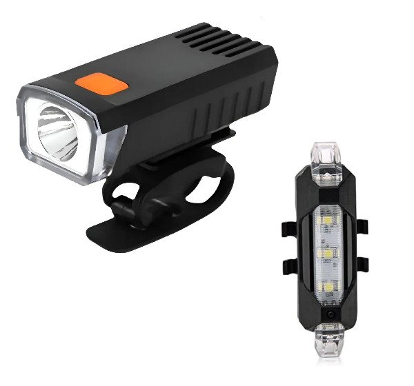 Producto - Combo luces bicicleta delantera y trasera recargables