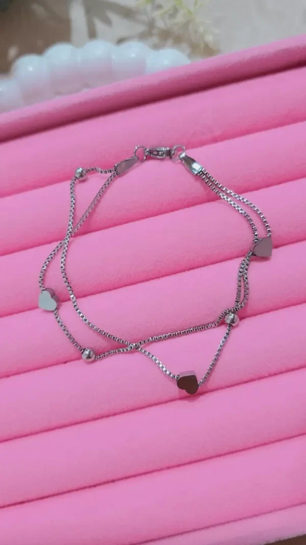 Producto - Pulsera doble corazon AQ