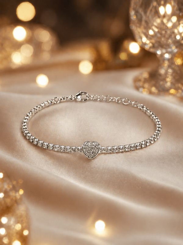 Producto - Pulcera de acero corazon stras