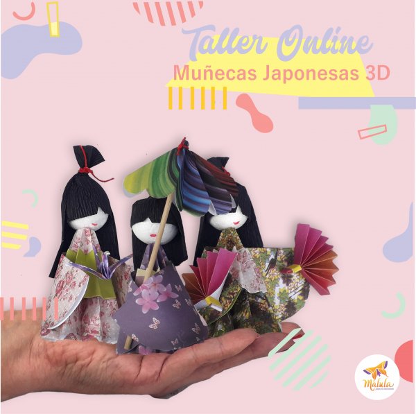 Taller Online Muñecas Japonesas 3d - Origami - malula